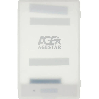 Корпус для HDD/SSD AgeStar 3UBCP1-6G SATA USB3.0 пластик белый 2.5