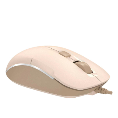 Мышь компьютерная A4Tech Fstyler FM26S бежевый/коричн 1600dpi silent/4but