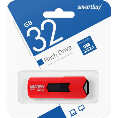 Флеш-память Smartbuy UFD 3.0/3.1 32GB STREAM Red (SB32GBST-R3)