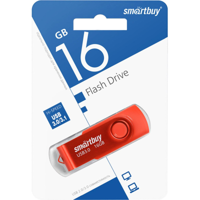 Флеш-память Smartbuy UFD 3.0/3.1 16GB Twist Red (SB016GB3TWR)