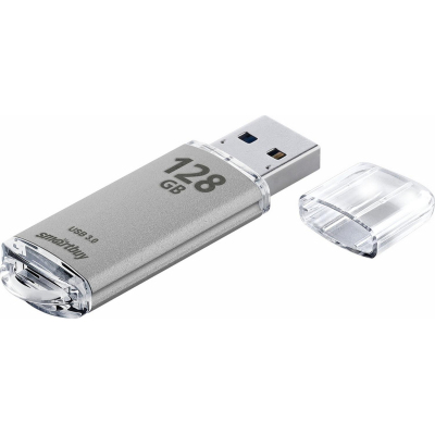 Флеш-память Smartbuy UFD 3.0/3.1 128GB V-Cut Silver (SB128GBVC-S3)