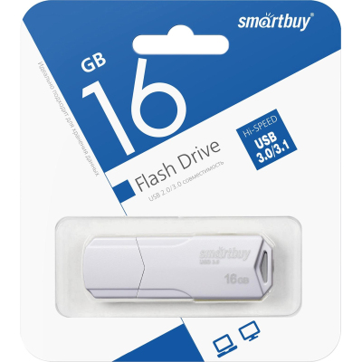 Флеш-память Smartbuy UFD 3.0/3.1 16GB CLUE White (SB16GBCLU-W3)