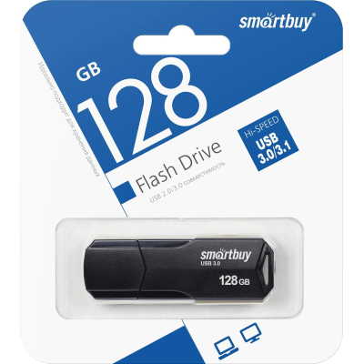 Флеш-память Smartbuy UFD 3.0/3.1 128GB CLUE Black (SB128GBCLU-K3)