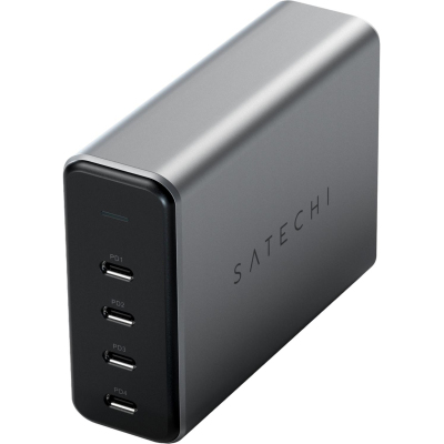 Зарядное устройство Satechi 165W USB-C 4-Port PD GaN,сетевое, серый космос