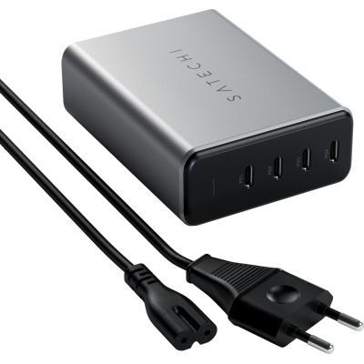 Зарядное устройство Satechi 165W USB-C 4-Port PD GaN,сетевое, серый космос