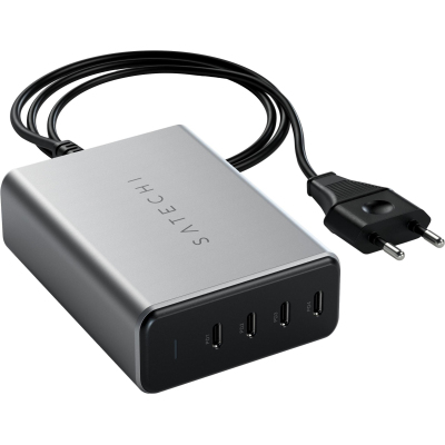 Зарядное устройство Satechi 165W USB-C 4-Port PD GaN,сетевое, серый космос