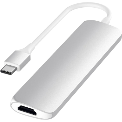 Адаптер USB Satechi (ST-CMAS),USB-C. Порты USB Type-C,4K HDMI,серебряный