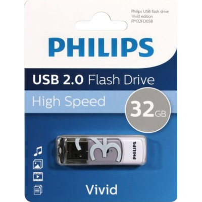 Флеш-память PHILIPS VIVID2.0 32GB, USB 2.0