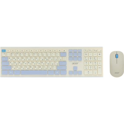 Набор клавиатура+мышь Acer OCC205(ZL.ACCEE.00C)/белый/голубой/slim
