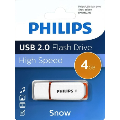 Флеш-память PHILIPS SNOW2.0 4GB, USB 2.0