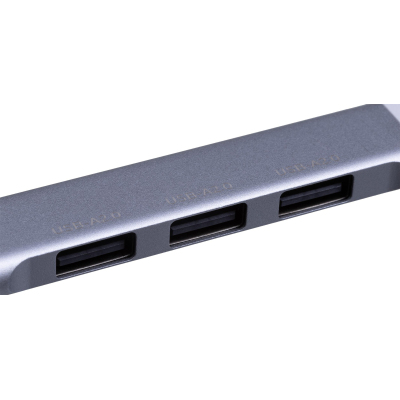 Разветвитель USB ProMega Jet HS001 USB3.0x1/USB 2.0x3/серебристый