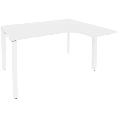 Стол ONIX-П правый П на металлокаркасе O.MP-SA-3R белый бриллиант/белый