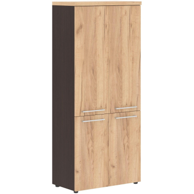 Шкаф ALTO с глух.ср. и мал.дв. AHC 85.3 850х456х1969 Дуб Бофорд/Венге Магия