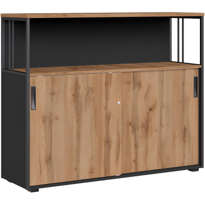 Шкаф-купе высокий Easy Loft 241Н009 выс.1116 дуб натур./графит