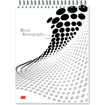 Блокнот Stenography А5 60 листов в ассортименте в клетку на спирали (145х203 мм)