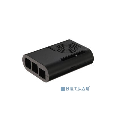 Корпус RASPBERRY PI4, CaseRaspPI4, на винтах (Black) (44571/42571)