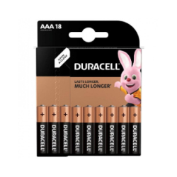 Батарейки Duracell Basic мизинчиковые ААA LR03 (18 штук в упаковке)