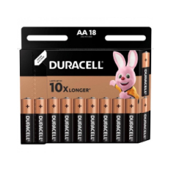 Батарейки Duracell Basic пальчиковые АА LR6 (18 штук в упаковке)