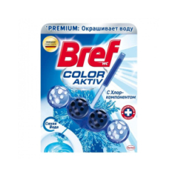 Блок для унитаза гигиенический Bref Color Aktiv С хлор-компонентом